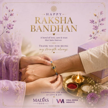 MALVAS FOOD Premium Rakhi Gift Hamper | Luxury Raksha Bandhan Gift Box