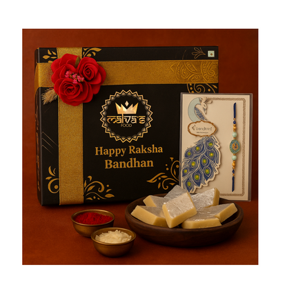 🎁 MALVAS Rakhi Hamper – Sweetness & Tradition in One Box!
