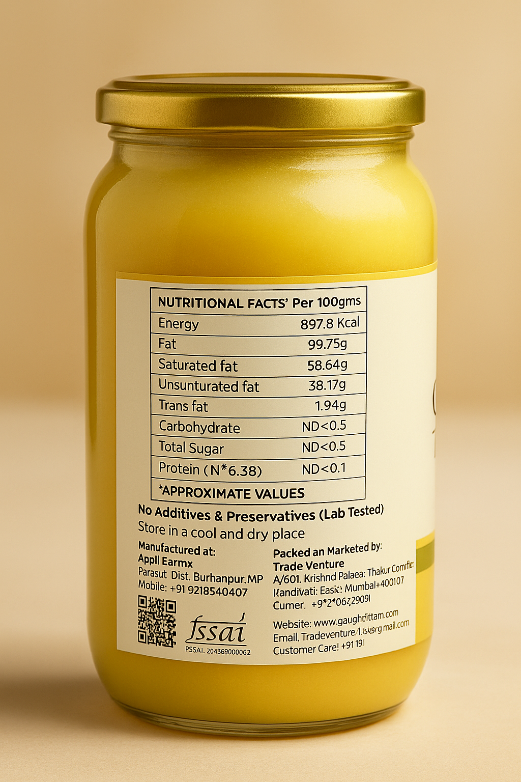 Bilona A2 Cow Ghee – 500ml